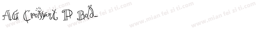 AG Croissant P Bold字体转换
